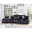 Fauteuil inclinable noir rembourré avec porte-gobelet