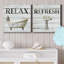 Relax Bath - ensemble de 2 reproductions sur toiles tendues-672843898