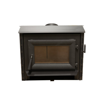 Comfort Glow Wood Burning Fireplace Insert, Heats Up To 1,200 Sq Ft, Blower & Face Plate, Heavy-Duty Steel, 18” Logs - Indoor Wood Fireplace Insert