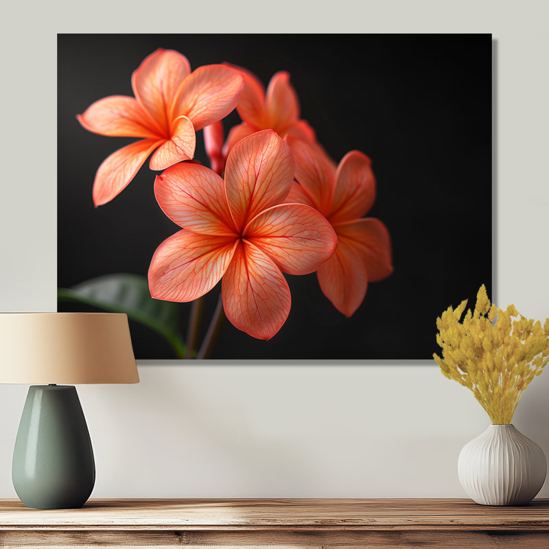 Décoration murale Kinsman - Plumeria, H 30 po x l 40 po x P 1,5 po, Métal métal