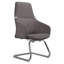 Fauteuil de bureau et de conférence en cuir Stiller - Siège de bureau avec accoudoirs fixes, soutien lombaire, base pivotante et structure en fer-1245559510