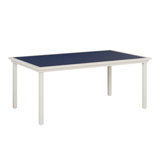 Berlin Gardens Vida Aluminum Matte White Base 73″ Dining Table