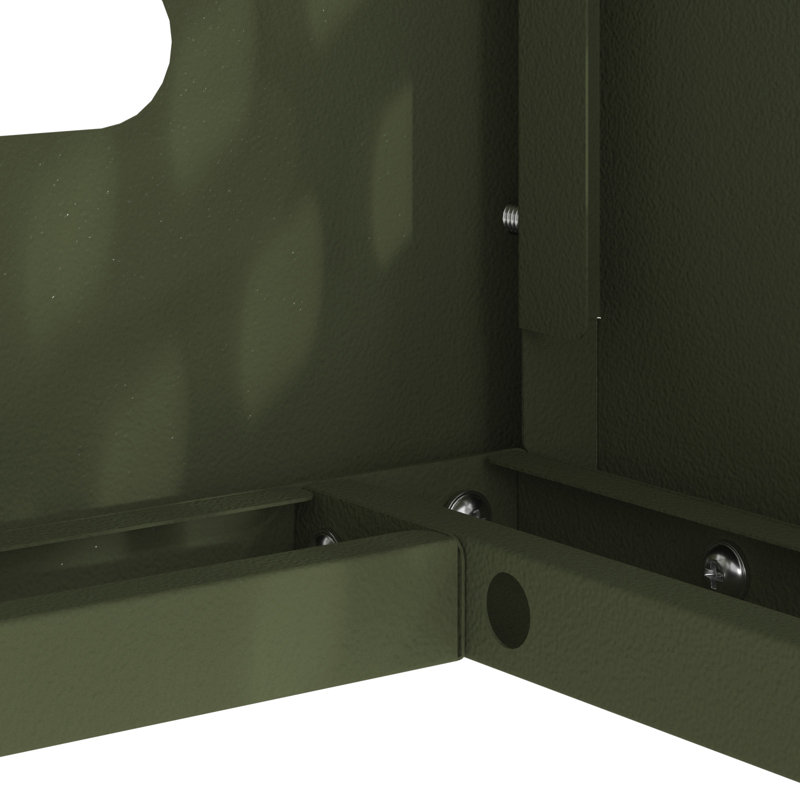 Olive Green Metal 110 X 50 X 80 Cm Air Conditioning Unit Cover