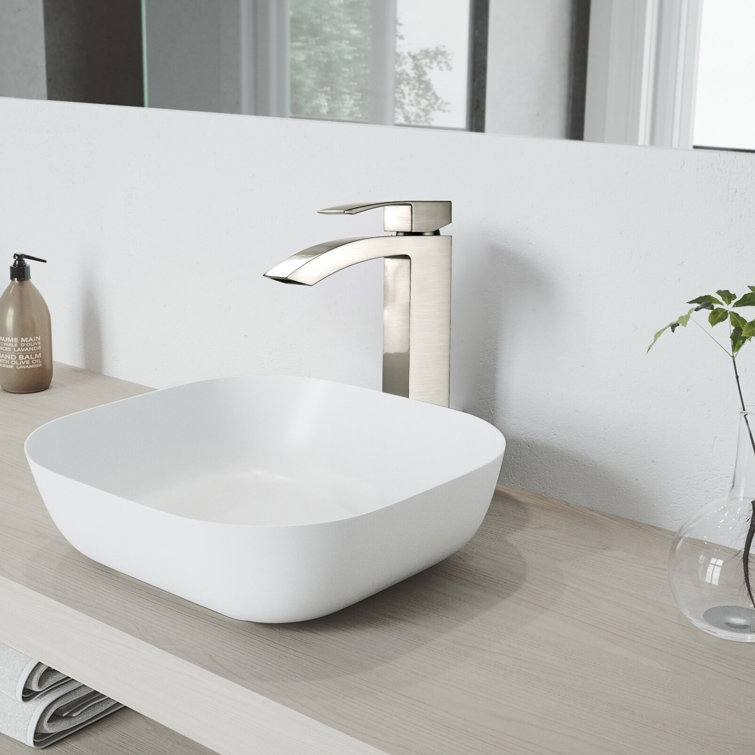 12.2” Solid Brass Single Lever Vessel Sink Faucet, High Arc Sink Faucet with Optional Drain Assembly