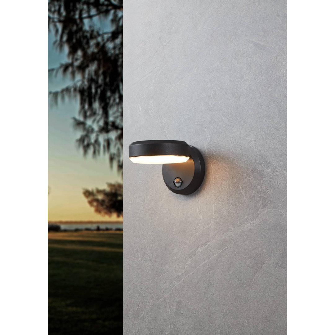 Antiope Matte Black 16cm H Outdoor Armed Sconce
