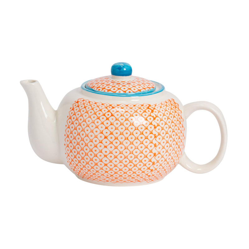 Nicola Spring - Hand-Printed Teapot