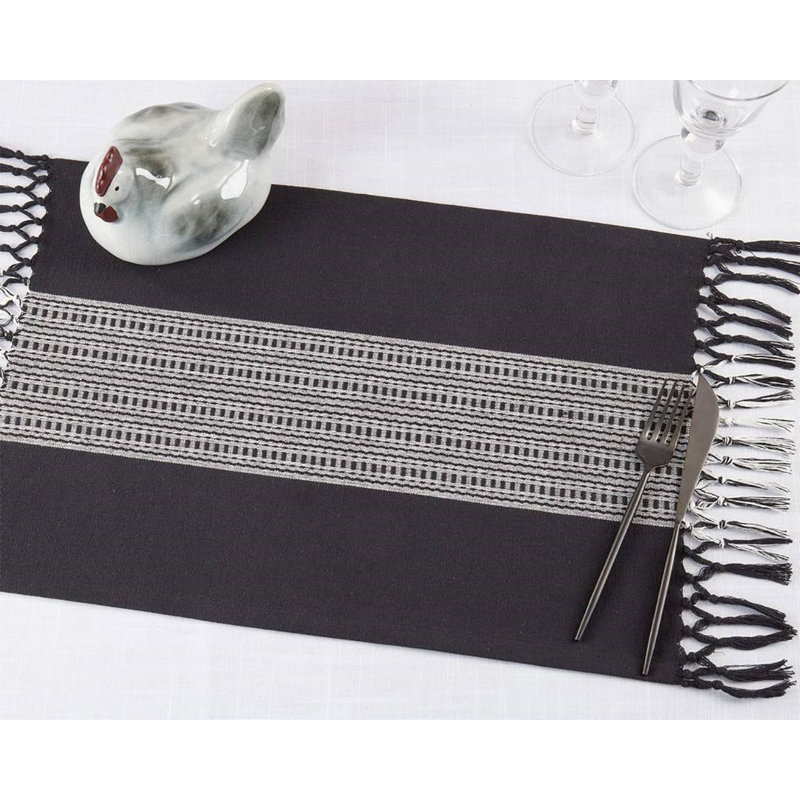 Linge de table Chrissiana, Noir