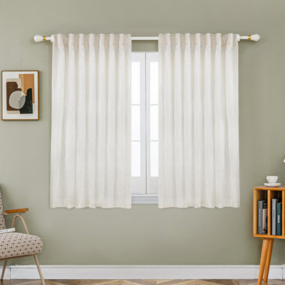 Toyoko Semi-Sheer Linen Blend Curtain Set