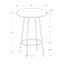 Bar, table de bar, pub, rond 30 po, petit, cuisine, métal, stratifié, aspect marbre brun Ascot Home-21365817