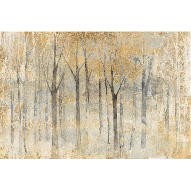 Seasons End Gold Dark by Avery Tillmon - Wrapped Canvas Painting, 81cm H x 122cm W