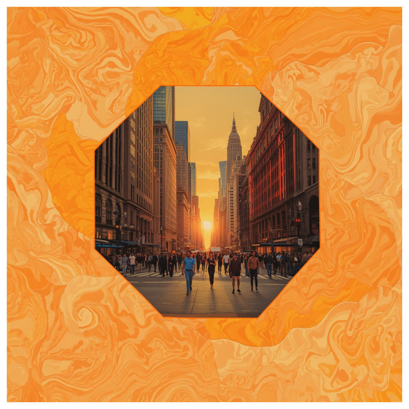 Rideaux de douche Urban Sunset, L 70 po x H 84 po