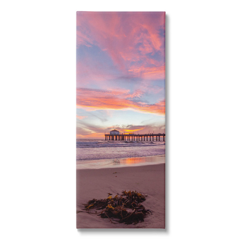 «Waterfront Dock Sunset Reflection» par Jeff Poe, H 24 po x l 10 po x P 1,5 po