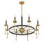  Lustre à 5 lumières Consulation en noir mat et laiton chaud-53939310-53939311
