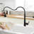 Single Handle Black Kitchen Faucet - Pull Out For Convenient Water Access Elegant Matte Upscale Kitchens-1548360169