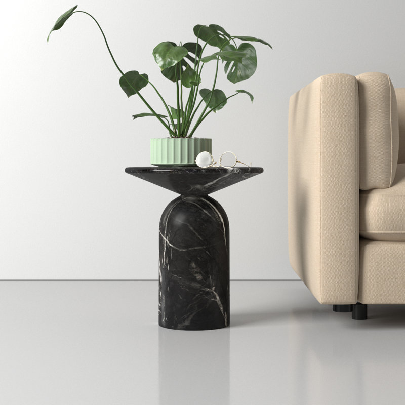 Dalissa End Table, Black Marble