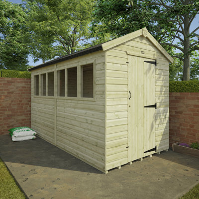 Tiger 6 Ft. W x 12 Ft. D Shiplap Apex Wooden Shed