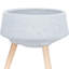 Jardinière S / 2 11/15 po Terrazzo avec pieds en bois