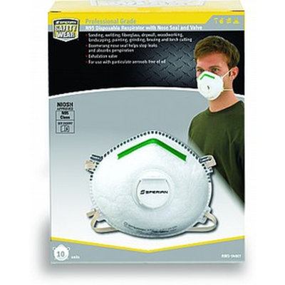 Honeywell RWS-54007 N95 Particulate Respirator W/ Boom Valve Pk (10Pk)