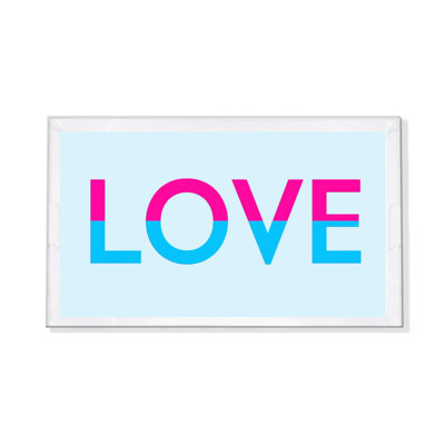 Love Acrylic Rectangle Decorative Tray