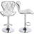 Elna Stylish Adjustable PU Leather Swivel Bar Stool Counter Height Bar Chairs with Large  Base-548760826