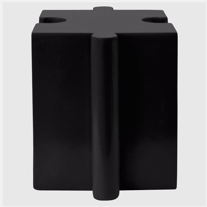 Table d'appoint casse-tête, table modulaire à bord concave MGO, Noir