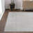 Wolcott Modern Minimalist Pinstripe High-Low Dark Silver/White Rug-767501924