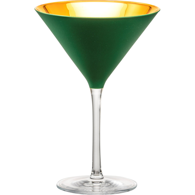 2,25 oz Cristal verre à martini, Vert