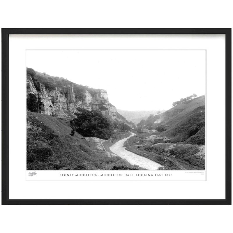 Stoney Middleton, Middleton Dale, Looking East 1896 - Single Picture Frame Print, 40cm H x 50cm W x 2.3cm D