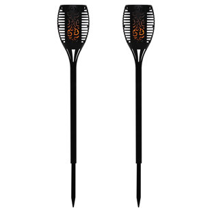 31'' Battery Powered Integrated LED Outdoor Floor Lamp (Set of 2)