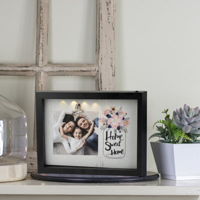 Black Beveled Shadow Box Picture Frame