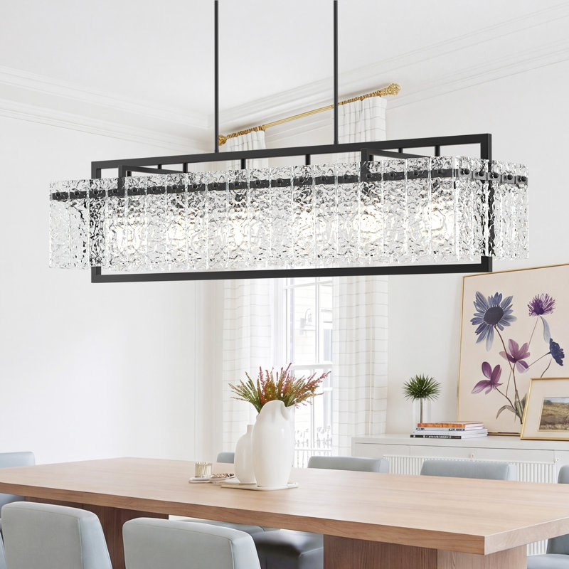 Large Crystal Block Square Pendant