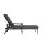 Chaise longue en fonte d'aluminium grise à roulettes et à tissage croisé avec siège réglable