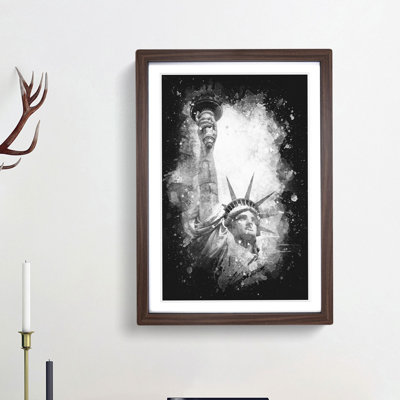 Statue of Liberty in New York City Abstract - Framed Print