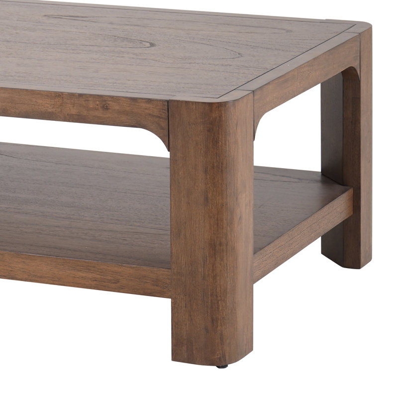 Burroughs Coffee Table With Open Shelf, Walnut, Walnut