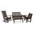 POLYWOOD Vineyard 5-Piece Bench & Rocking Chair Set-29563461