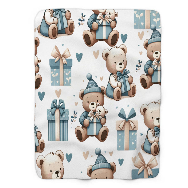 Petit ours - couverture de qualité supérieure 1 pièce, Lit simple