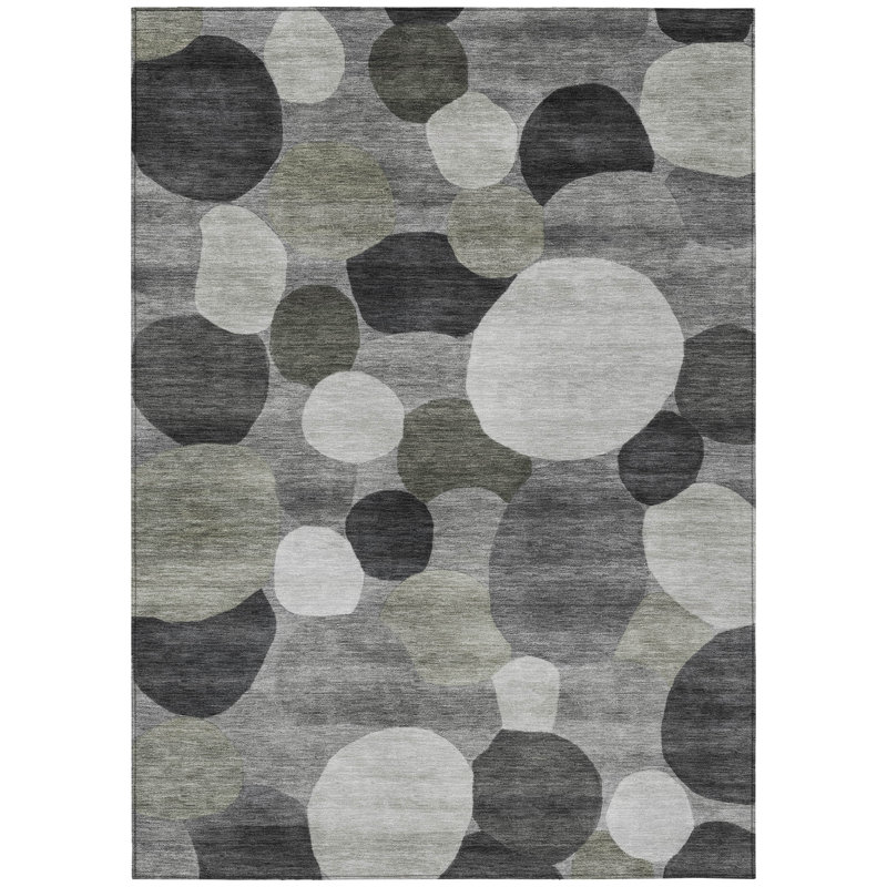 Machine Washable Indoor/Outdoor Jozwiak ACN2375 Geometric Rug, Rectangle 3' x 5'