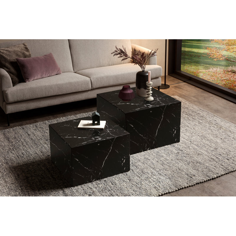 Kinnerly Block Coffee Table, Black