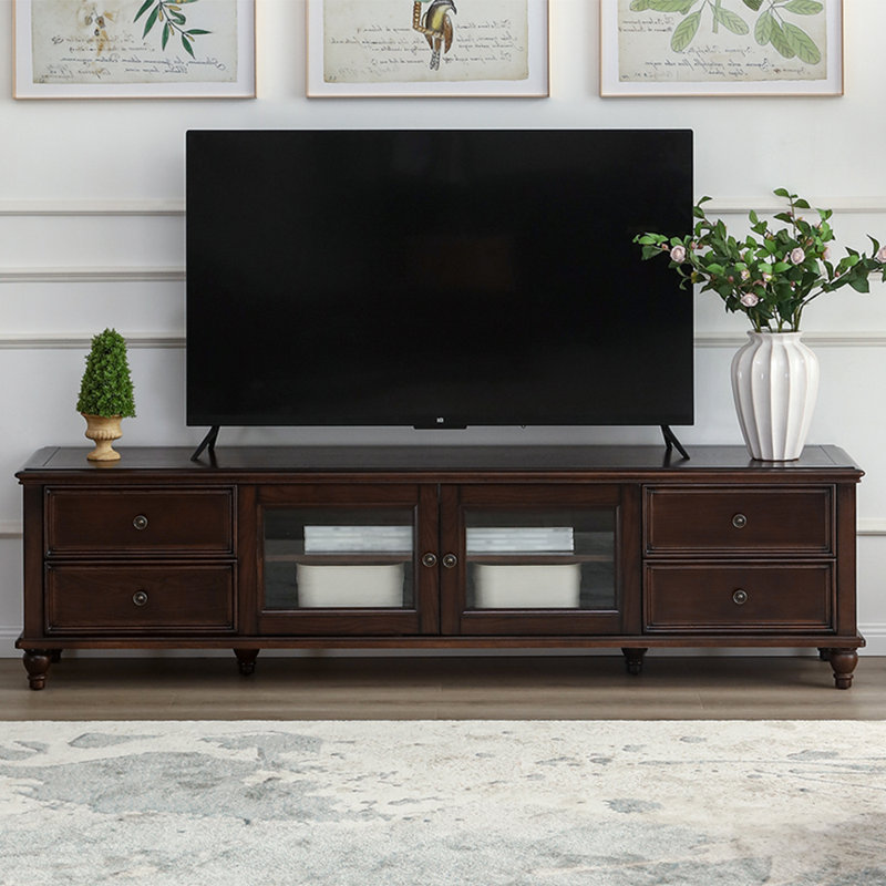 American rural solid wood style TV stand