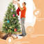 Arbre de 9 pi avec 2435 pointes mixtes en PE et branches, conception à charnières pour un assemblage rapide, support en métal lourd et branches de Noël classiques, installation sans effort, soutien
