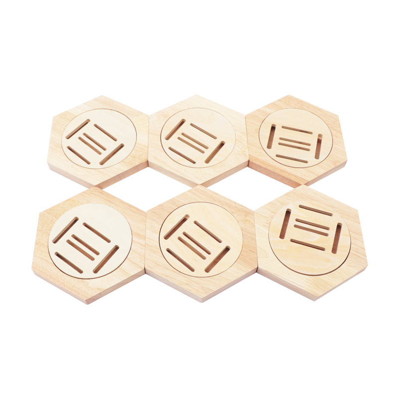 High Quality Solid Wood Hexagon Medal Stands