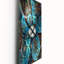 Fleurs bleues fractales - horloge murale moderne-35102571