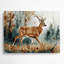 Faune, cerf de Virginie, art mural en métal beige-1904866885