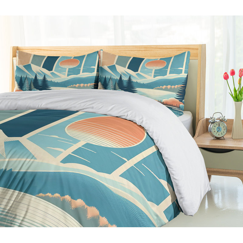 Mountain Duvet Cover, Queen Duvet Cover + 2 Standard Shams
