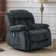 37.4" Wide Contemporary Compact Microfiber Swivel Rocker Manual Recliner Chair with Heat and Massage