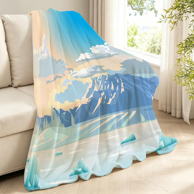 Jeté en molleton transparent ultra doux, imprimé polaire polaire arctique, Jeté 40 po x 50 po