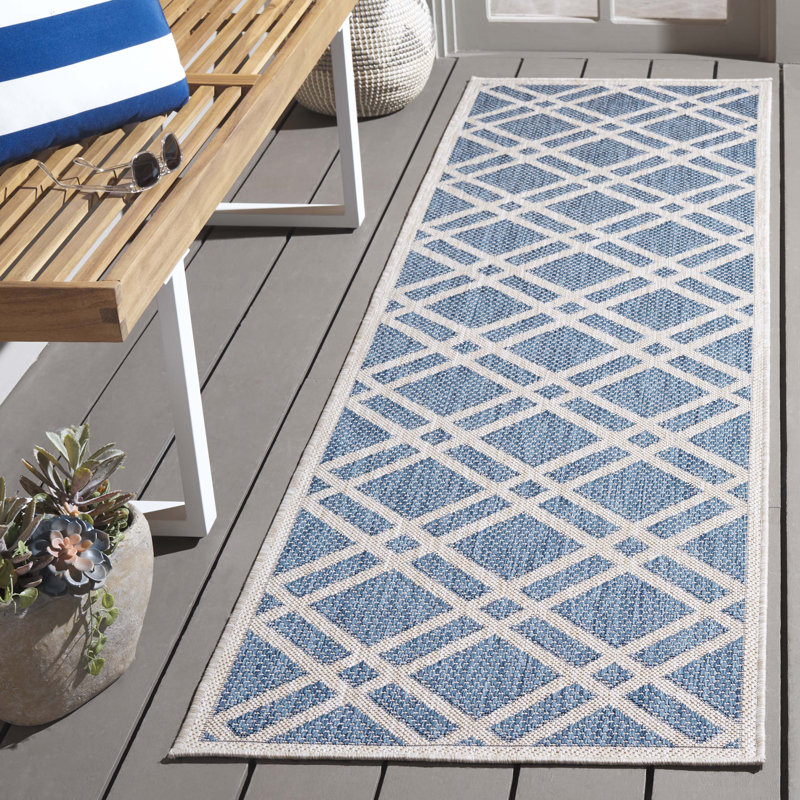 Tapis géométrique Hoeke Performance, Tapis de couloir 2 pi 2 po x 8 pi