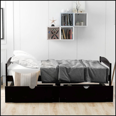Sturdy Pine and MDF Platform Bed for Unwavering Stability and Elegant Bedroom Decor