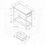 Table d'appoint étroite à 2 niveaux avec tiroir de rangement - placage en noyer brun, l 11,75 po x L 23,5 po x H 25 po-1089016220