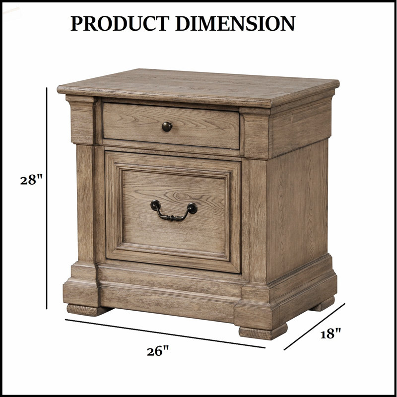 Table de chevet à queue d'aronde française et anglaise avec tiroir supérieur doublé de feutre et poignée en métal, parfaite pour les chambres transitionnelles